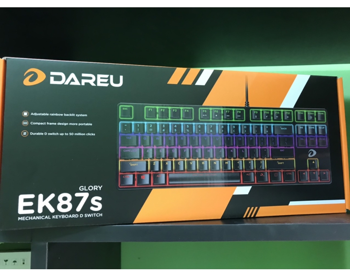 Bàn phím cơ DareU EK87S Black Blue switch
